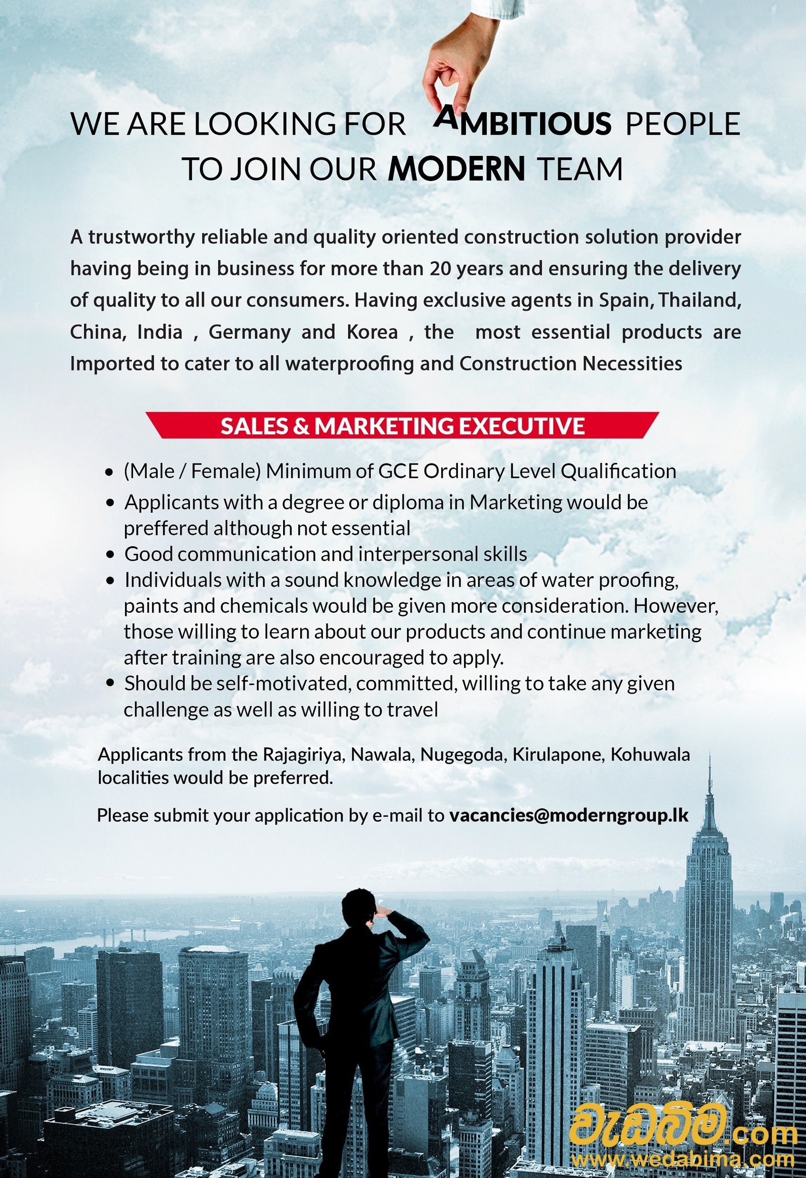 Job vacancy post on 2020-01-23