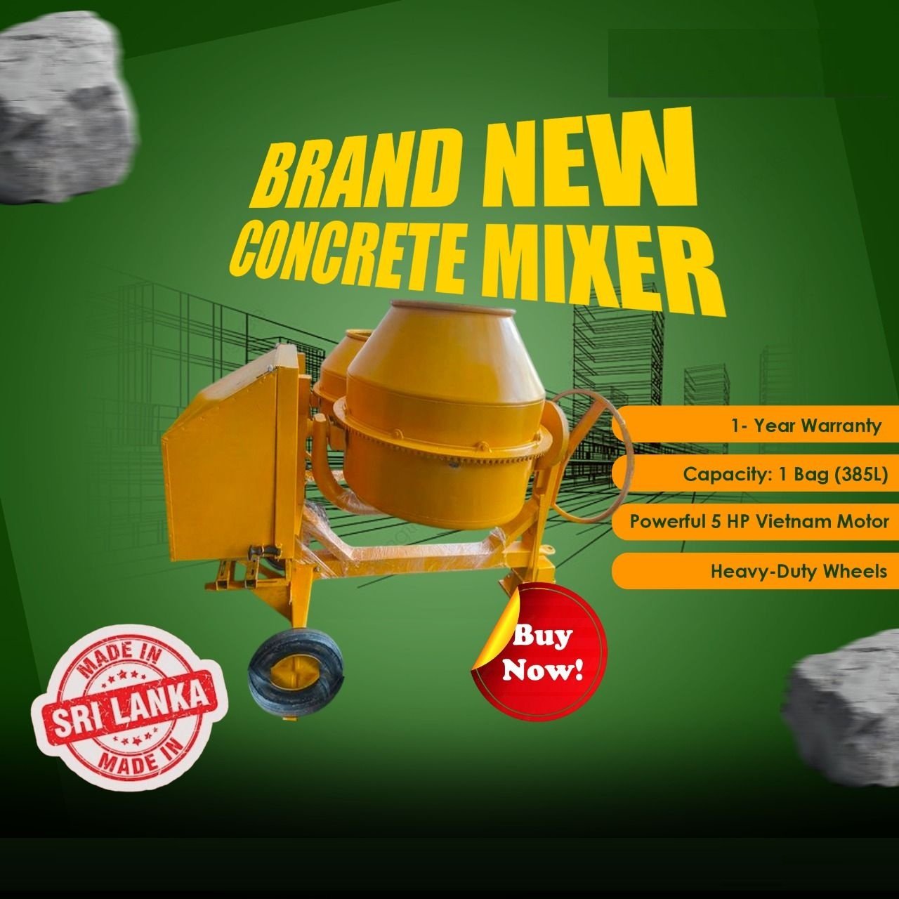 Brand New Concrete Mixer for Sale kadawatha