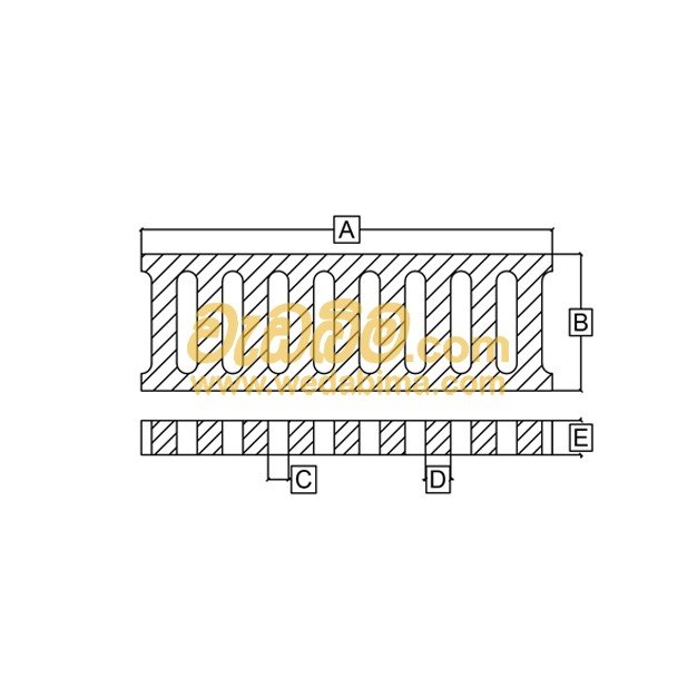 200mm x 600mm x 27mm Thick Cast-iron Grating